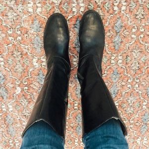 J.Crew Black Leather Riding Boot